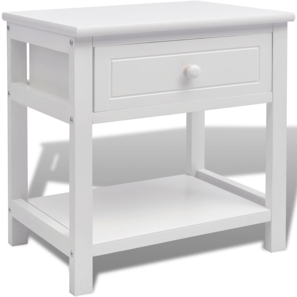 Comodino in Legno Bianco 242870