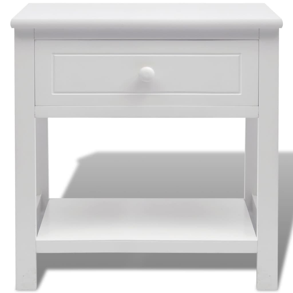 Comodino in Legno Bianco 242870