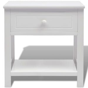 Comodino in Legno Bianco 242870