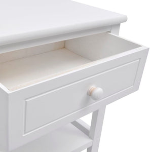 Comodino in Legno Bianco 242870
