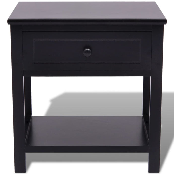Comodino in Legno Nero 242872
