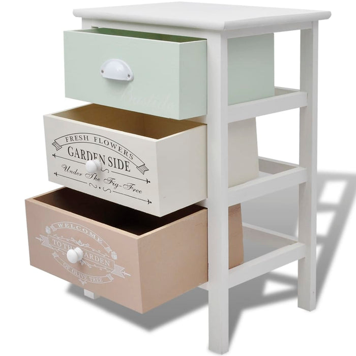 Mobile in Stile Francese con 3 Cassetti in Legno 242876