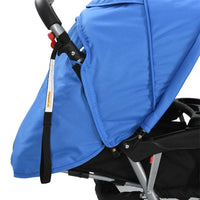 Passeggino Gemellare a Tandem in Acciaio Blu e Nero 10112