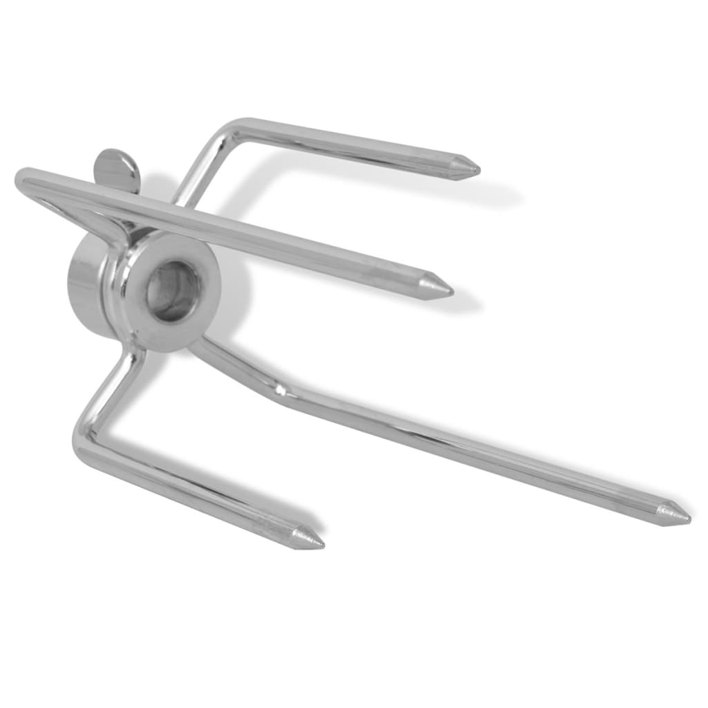 Barbecue forche per spiedo 2 pezzi in acciaio 42251