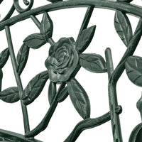 Panchina da Giardino 100 cm in Alluminio Pressofuso Verde 42166