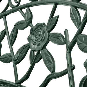 Panchina da Giardino 100 cm in Alluminio Pressofuso Verde 42166