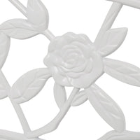 Panchina da Giardino 100 cm in Alluminio Pressofuso Bianco 42167