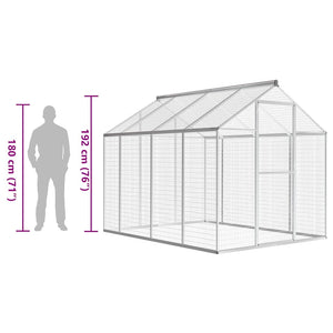 Voliera da Giardino in Alluminio 178x242x192 cm 170349