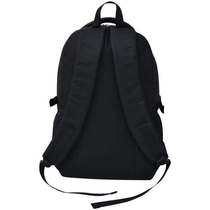 Zaino da Scuola 40L Nero e Mimetico 91110