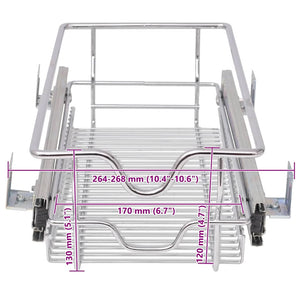 Cestelli a Rete Scorrevoli 2 pz Argento 300 mm 50478