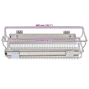 Cestelli a Rete Scorrevoli 2 pz Argento 300 mm 50478