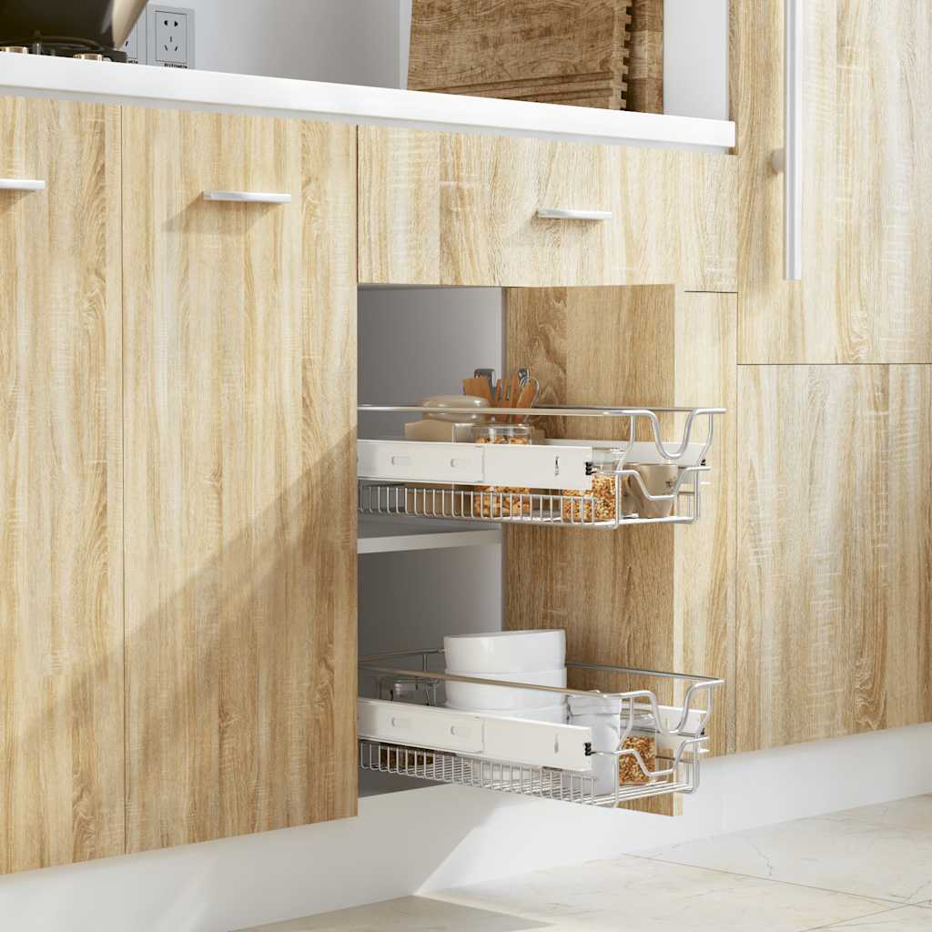 Cestelli a Rete Scorrevoli 2 pz Argento 300 mm 50478