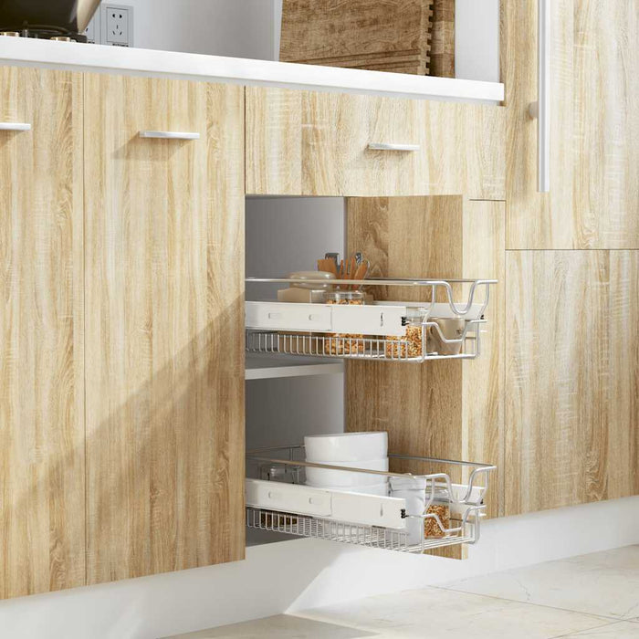 Cestelli a Rete Scorrevoli 2 pz Argento 300 mm 50478