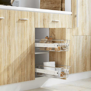 Cestelli a Rete Scorrevoli 2 pz Argento 300 mmcod mxl 73483