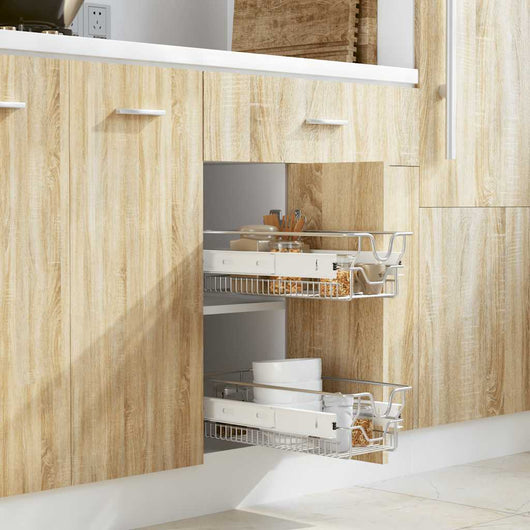 Cestelli a Rete Scorrevoli 2 pz Argento 300 mmcod mxl 73483