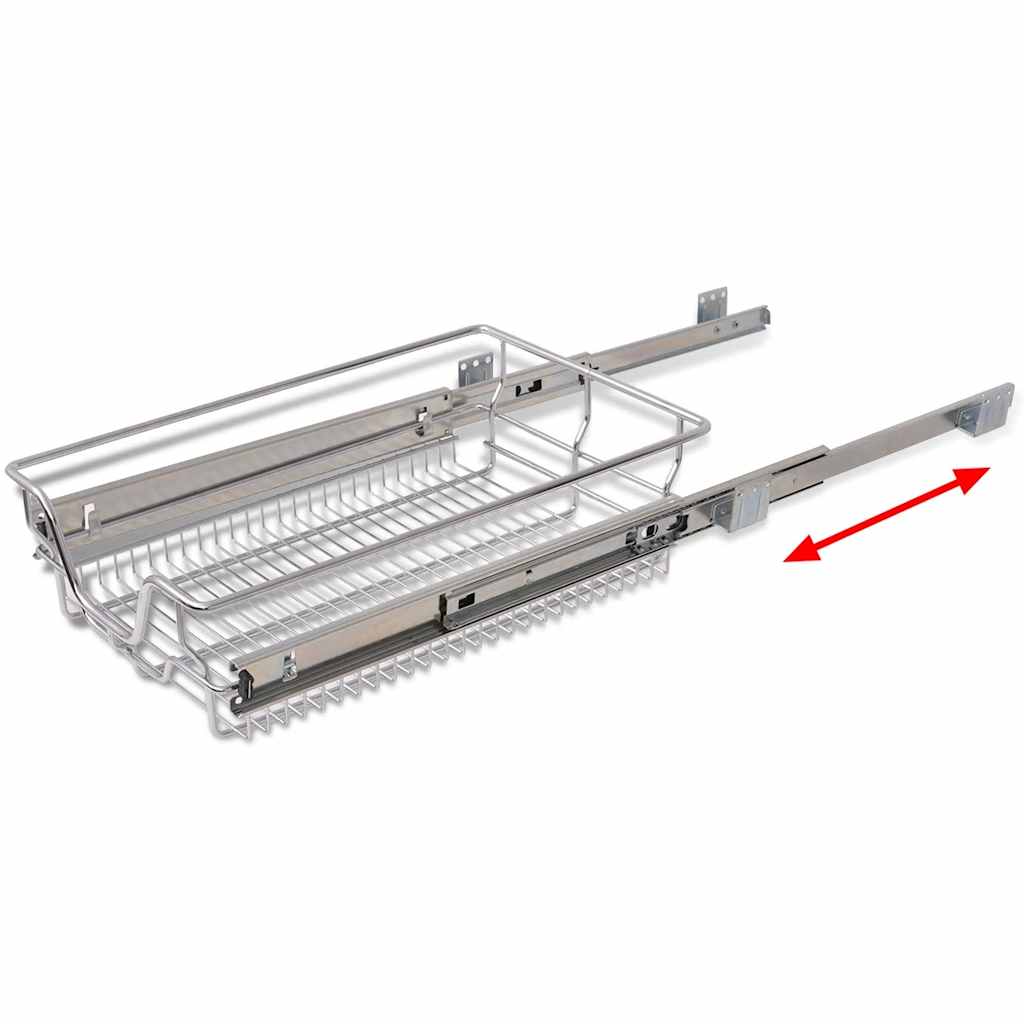 Cestelli a Rete Scorrevoli 2 pz Argento 400 mm 50479