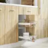 Cestelli a Rete Scorrevoli 2 pz Argento 400 mmcod mxl 97326