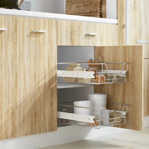 Cestelli a Rete Scorrevoli 2 pz Argento 400 mm 50479