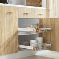 Cestelli a Rete Scorrevoli 2 pz Argento 600 mm