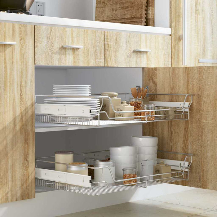 Cestelli a Rete Estraibili 2 pz 800 mm Argentati