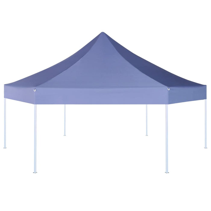 Gazebo Pieghevole Esagonale Pop-Up Blu Scuro 3,6x3,1 m 42107