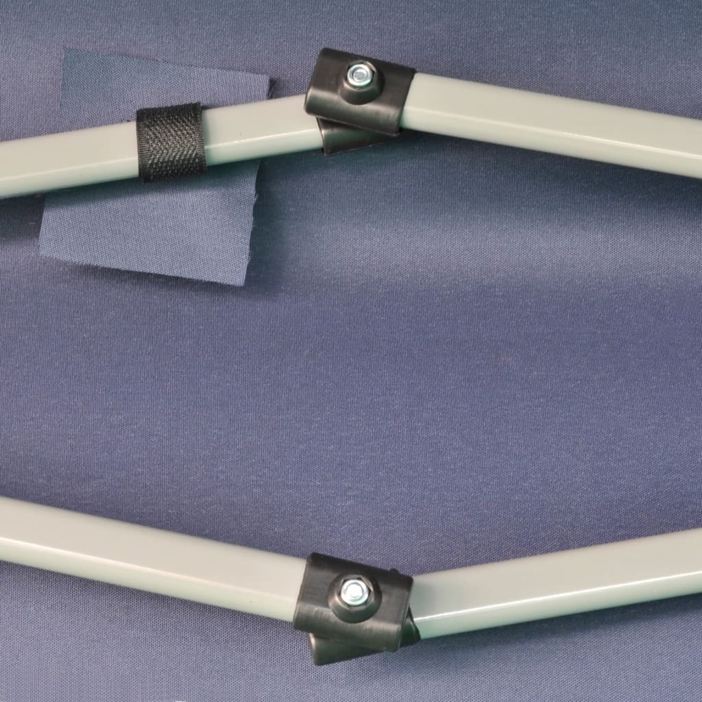 Gazebo Pieghevole Esagonale Pop-Up Blu Scuro 3,6x3,1 m 42107