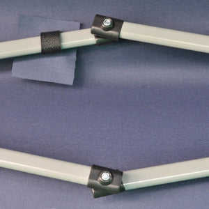 Gazebo Pieghevole Esagonale Pop-Up Blu Scuro 3,6x3,1 m 42107