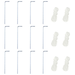 Gazebo Pieghevole Esagonale Pop-Up Blu Scuro 3,6x3,1 m 42107