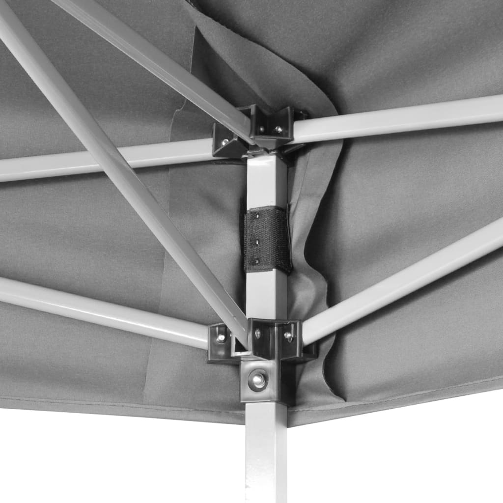 Gazebo Pieghevole Esagonale Pop-Up Grigio 3,6x3,1 m 42108