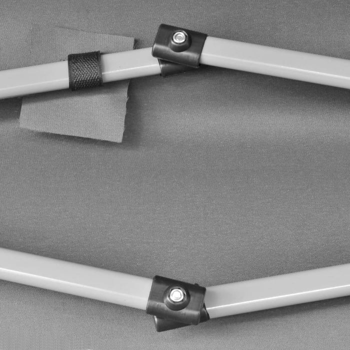 Gazebo Pieghevole Esagonale Pop-Up Grigio 3,6x3,1 m 42108