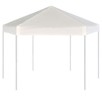Gazebo Esagonale Pop-Up con 6 Pareti Bianco Crema 3,6x3,1 m 42109