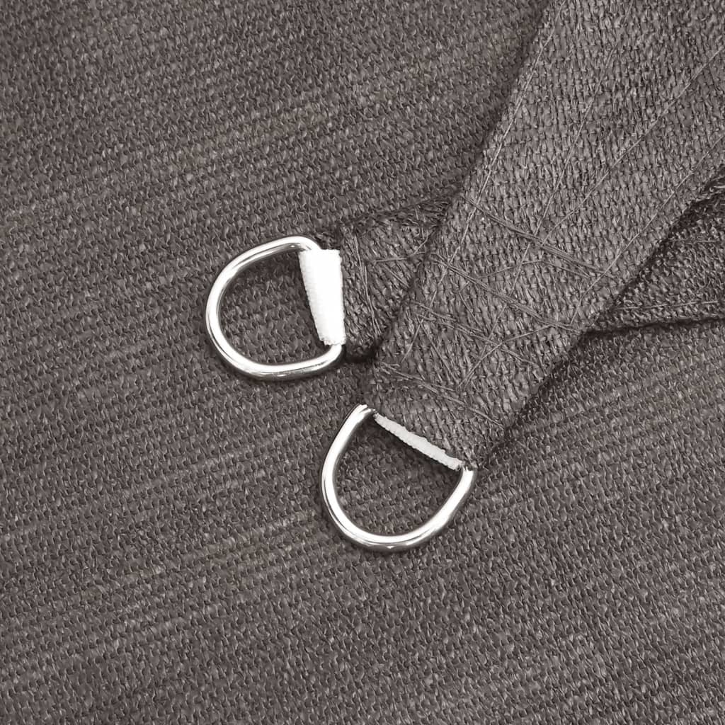 Parasole a vela HDPE quadrato 3,6x3,6 m antracite 42277