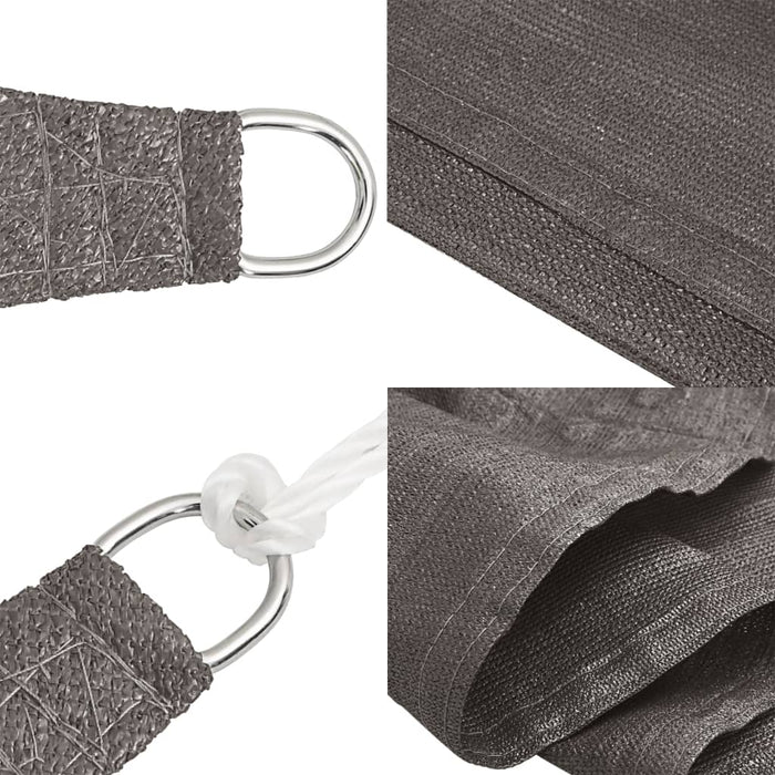 Parasole a vela HDPE quadrato 3,6x3,6 m antracite 42277