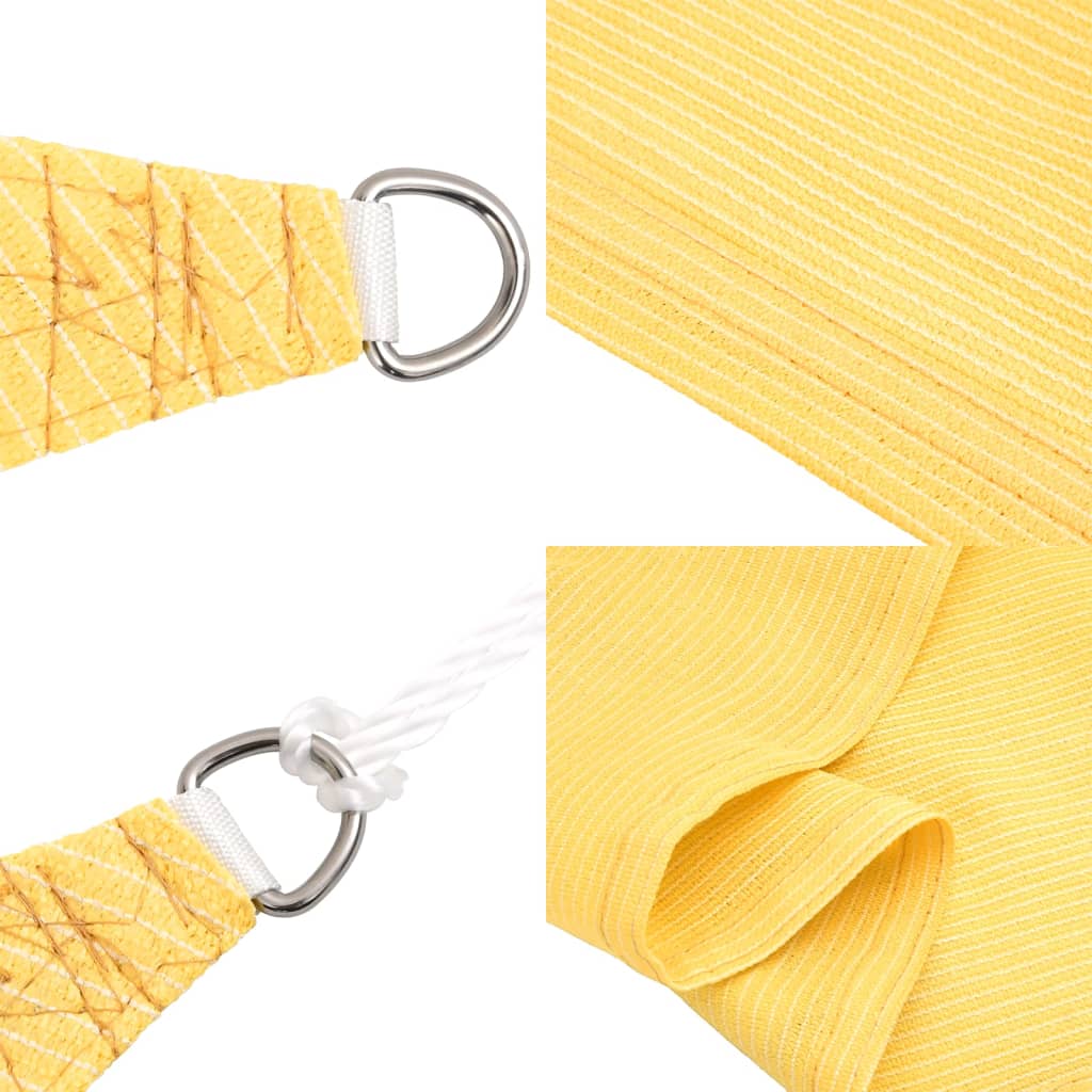 Parasole a Vela HDPE Triangolare 3,6x3,6x3,6 m Beige