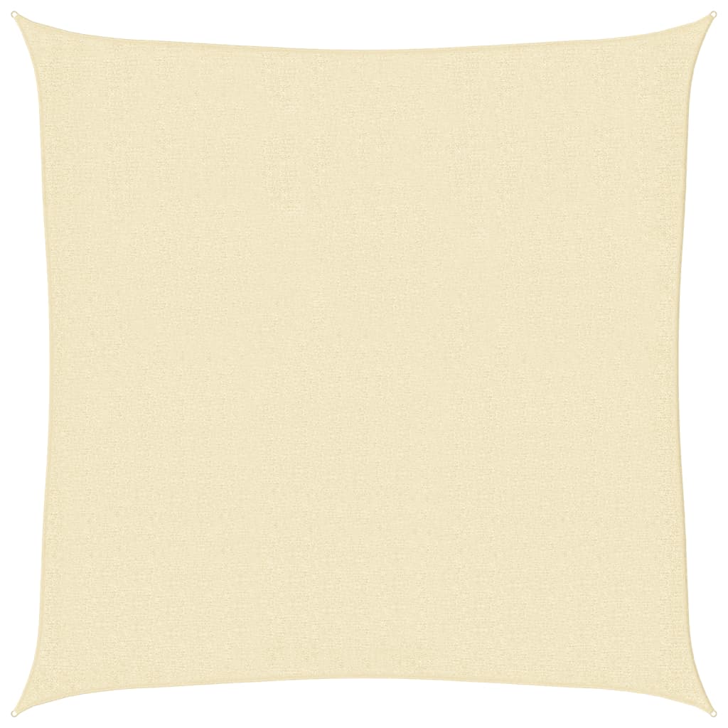 Parasole a vela HDPE Quadrato 3,6x3,6x3,6 m Crema cod mxl 22827