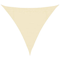 Parasole a Vela HDPE Triangolare 3,6x3,6x3,6 m Crema