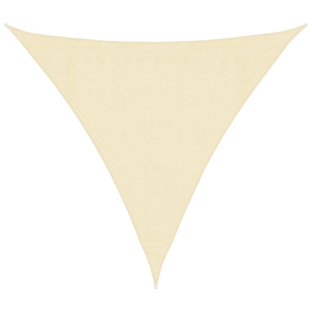 Parasole a Vela HDPE Triangolare 3,6x3,6x3,6 m Crema 42290