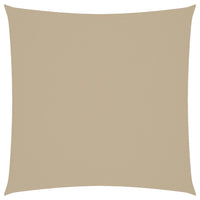 Parasole a Vela in Tela Oxford Quadrato 3,6x3,6 m Beige