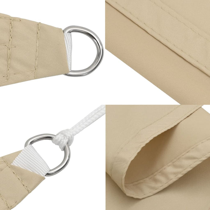 Parasole a Vela Oxford Triangolare 3,6x3,6x3,6 m Beige 42295