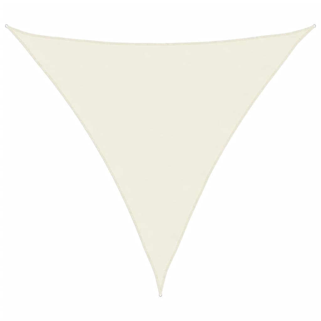 Parasole a Vela Oxford Triangolare 3,6x3,6x3,6 m Crema