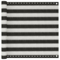 Paravento per balcone protezione privacy schermo privacy in HDPE 90 x 400 cm antracite e bianco 02_0010163