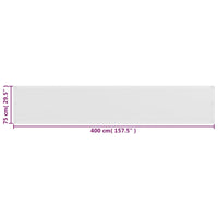 Paravento da Balcone HDPE 75x400 cm Bianco cod mxl 25365