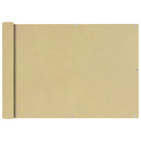 Paravento per balcone protezione privacy paravento in tessuto Oxford 75 x 600 cm beige 02_0010171