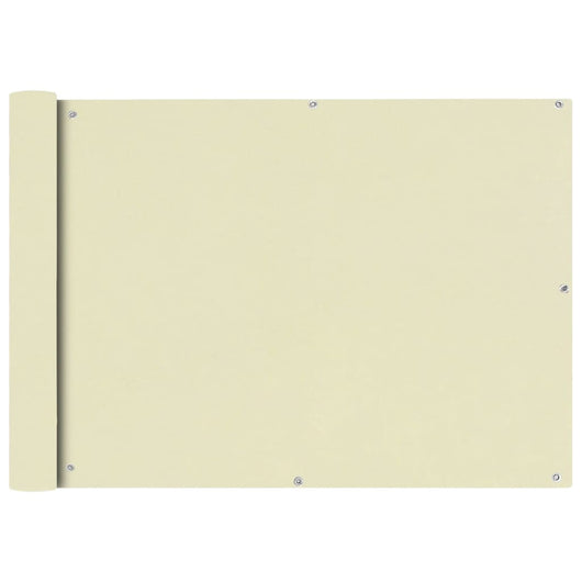 Paravento per balcone protezione privacy paravento in tessuto Oxford 75 x 400 cm crema 02_0010169