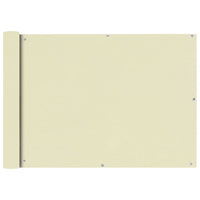 Paravento da Balcone in Tessuto Oxford 75x600 cm Crema