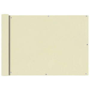 Paravento per balcone protezione privacy paravento in tessuto Oxford 75 x 600 cm crema 02_0010172