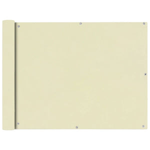 Paravento da Balcone in Tessuto Oxford 90x400 cm Crema cod mxl 24997