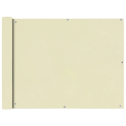 Paravento da Balcone in Tessuto Oxford 90x400 cm Crema cod mxl 24997