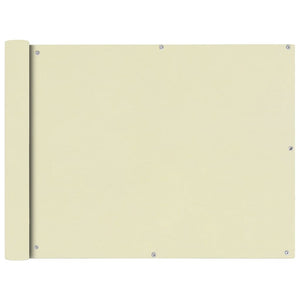 Paravento per balcone protezione privacy paravento in tessuto Oxford 90 x 400 cm crema 02_0010175