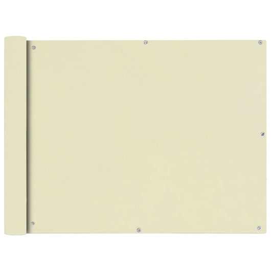 Paravento per balcone protezione privacy paravento in tessuto Oxford 90 x 400 cm crema 02_0010175